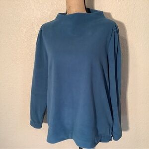 NWT Talbots Classic Blue Women's Fleece Pullover